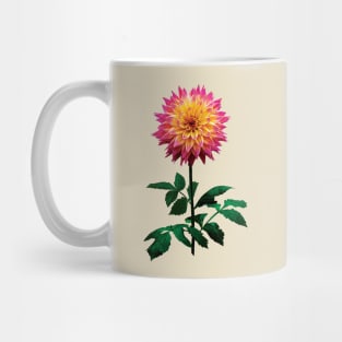 Pink and Yellow Dahlia Mug